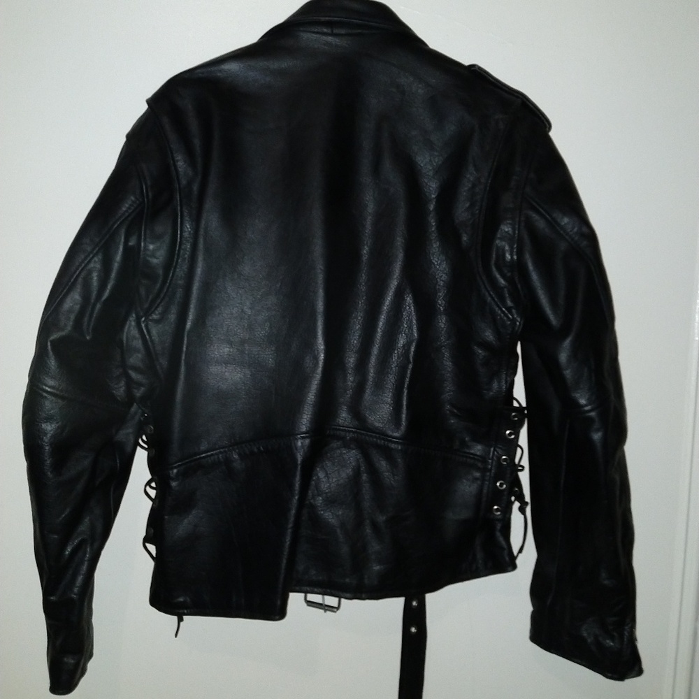 Leather Motorcycle Jacket - Picture 2 of 3